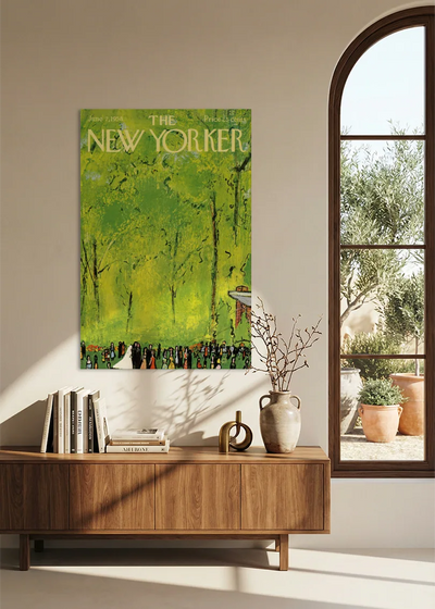 Akustikbillede med The NewYorker-motiv nr. 155 – i spisestuen