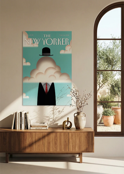 Akustikbillede med The NewYorker-motiv nr. 8 – i spisestuen