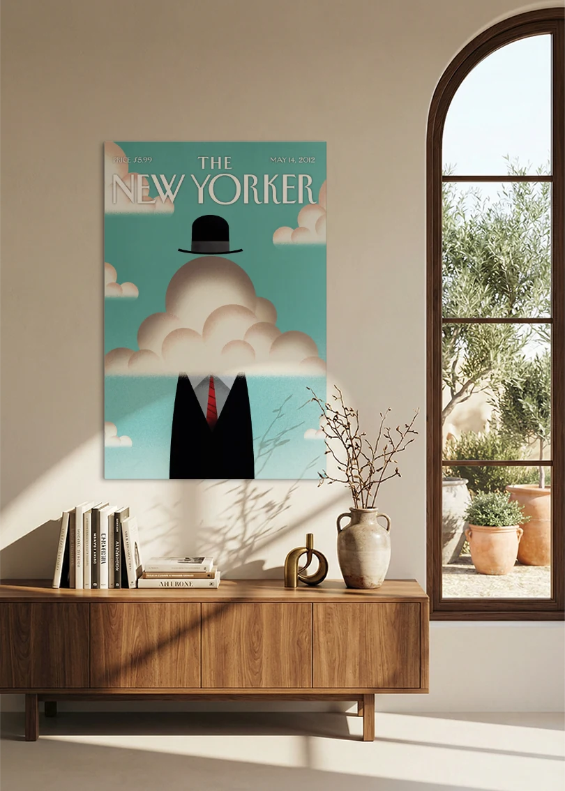 Akustikbillede med The NewYorker-motiv nr. 8 – i spisestuen