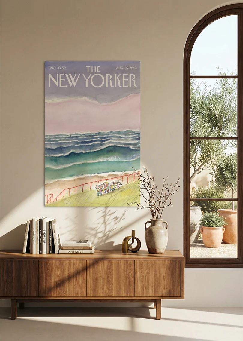 Akustikbillede med The NewYorker-motiv nr. 160 – i spisestuen