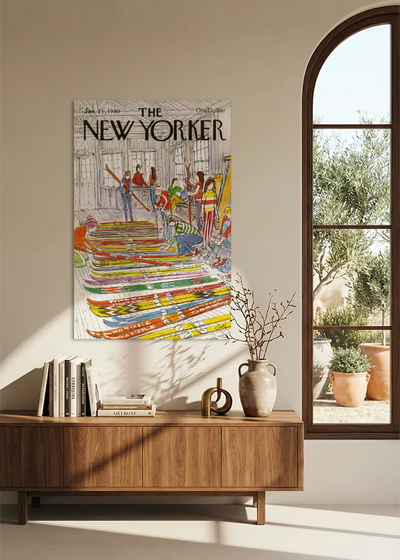 Akustikbillede med The NewYorker-motiv nr. 161 – i spisestuen