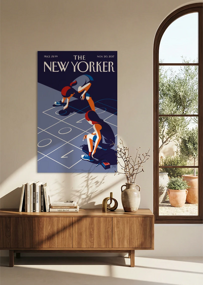 Akustikbillede med The NewYorker-motiv nr. 164 – i spisestuen