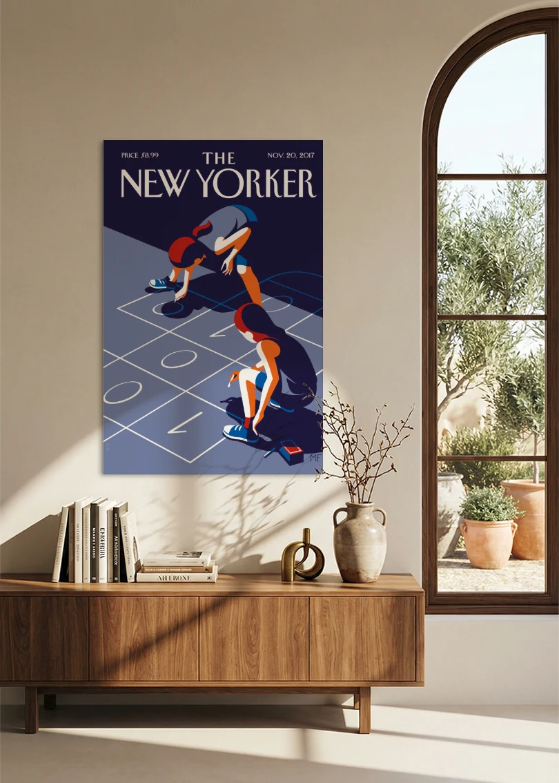 Akustikbillede med The NewYorker-motiv nr. 164 – i spisestuen