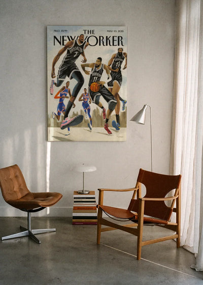 Akustikbillede med The NewYorker-motiv nr. 165 – i lyst rum