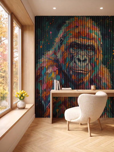 Akustikpanel med Painted Animal motiv nr. 26, i en spisestue