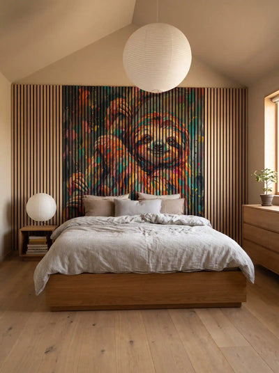 Akustikpanel med Painted Animal motiv nr. 21, med reol