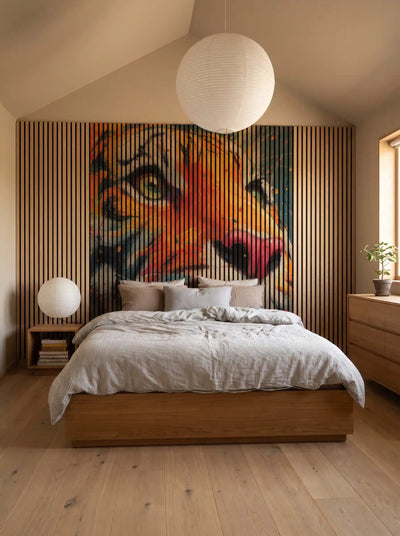 Akustikpanel med Painted Animal motiv nr. 11, med reol