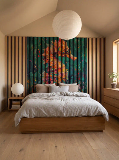 Akustikpanel med Painted Animal motiv nr. 14, med reol