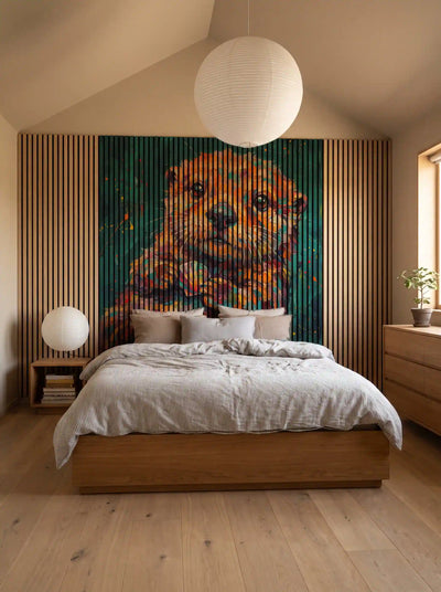 Akustikpanel med Painted Animal motiv nr. 24, med reol